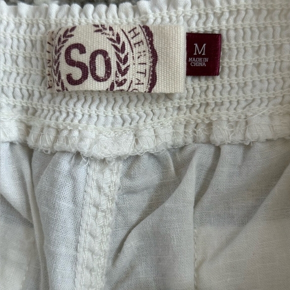 Women’s Pants So Authentic American Heritage Boho Pants White Linen Pants Size M - Picture 4 of 4